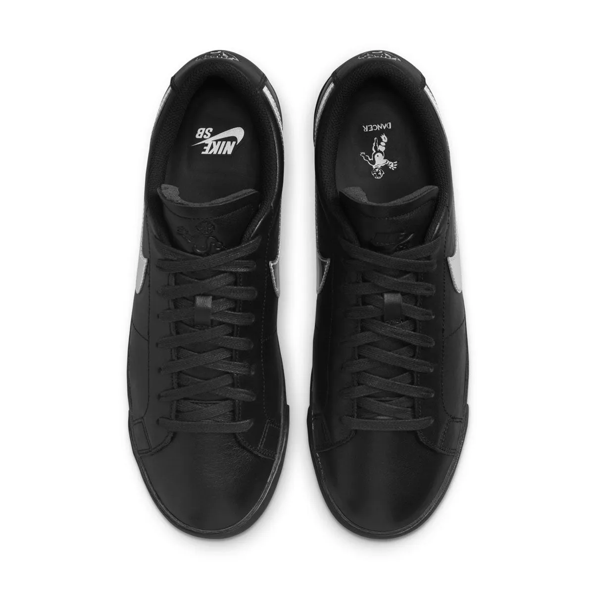 '  Dancer Skateboards SB Zoom Blazer Low 'Black Metallic Silver' Pressure Relief Pads Impact-absorbing design