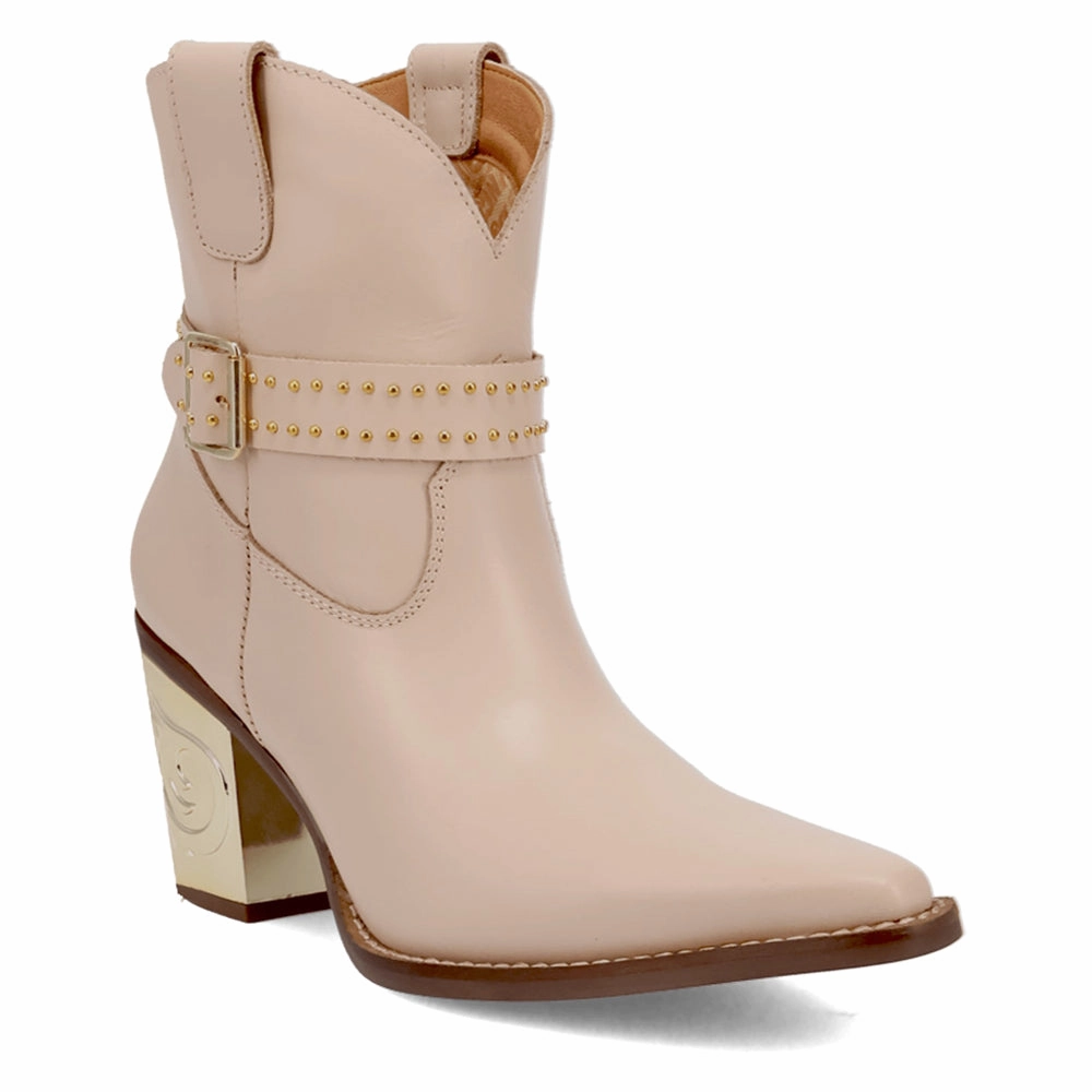 Urban Fashion Milano Studded Snip Toe Pull On Cowboy Booties