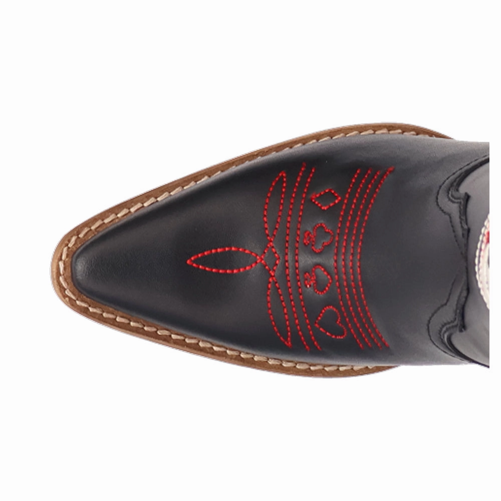 Ergonomic Fit Work Function Ace Of Spades Embroidered Snip Toe Cowboy Boots