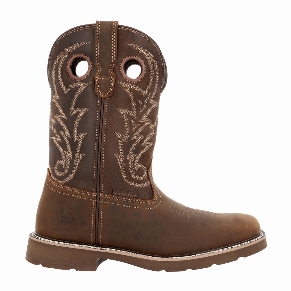 Core 37 Western 11 Inch Slip Resistant Steel Toe Work Boots longest least lightweight