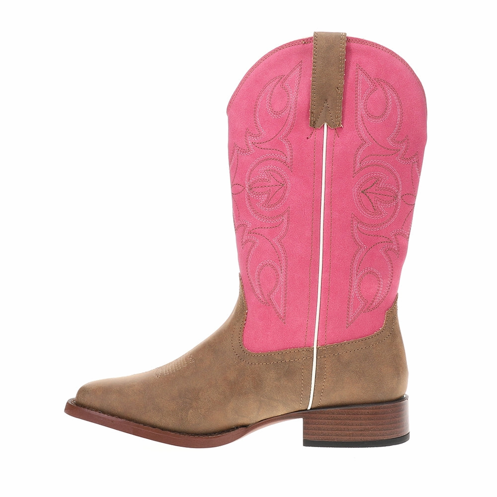 Ainsley Embroidered Square Toe Cowboy Boots zipper