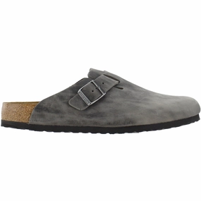 Boston Soft Footbed Oiled Leather Clogs Impact Resistant Plates Stylish Wear