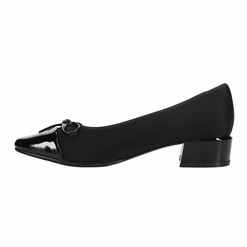 Alesya Round Toe Block Heel Pumps Classic Shade