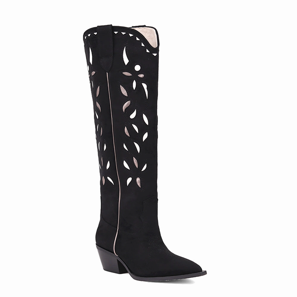 Brave Path Smooth Style Zooey Embroidered Pointed Toe Cowboy Boots