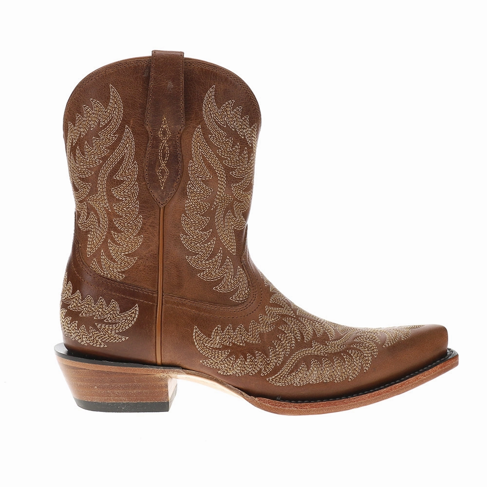 Seamless Comfort Rural Traveler Horse Riding Cate Embroidered Snip Toe Zippered Cowboy Booties