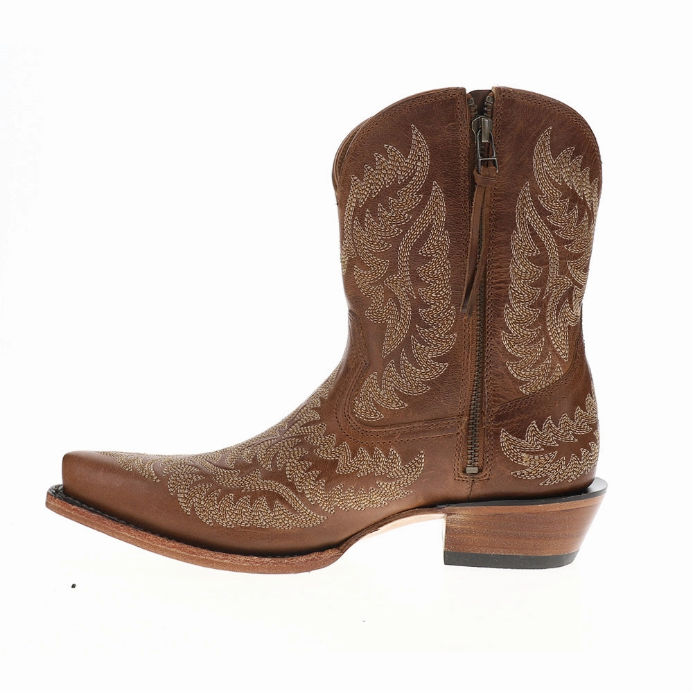 Torsion Control System Cate Embroidered Snip Toe Zippered Cowboy Booties