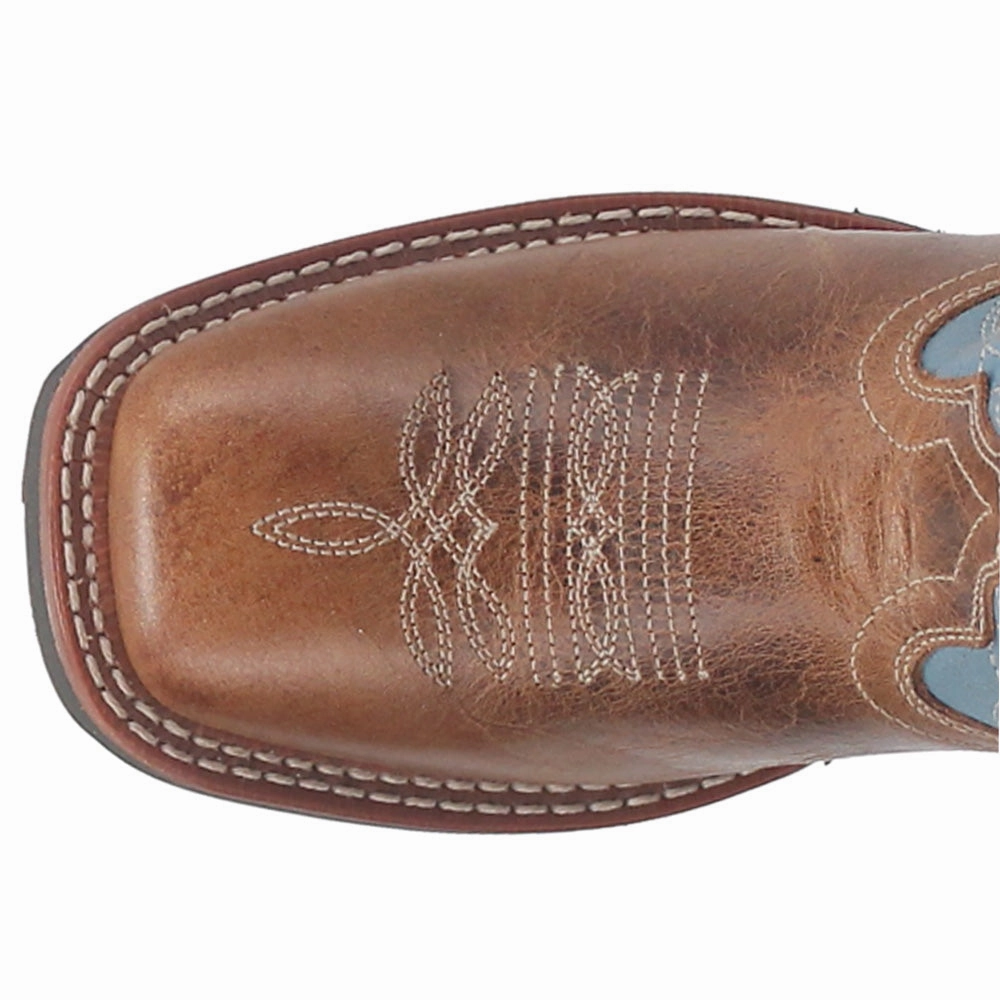 Darla Square Toe Embroidered Cowboy Boots Durable Shell Trail Exploration