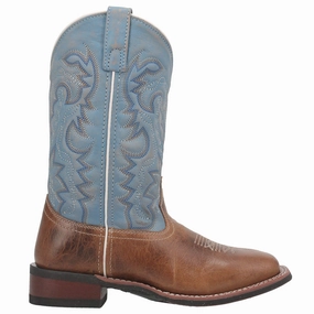 Lift Up Comfort Ankle Support Darla Square Toe Embroidered Cowboy Boots