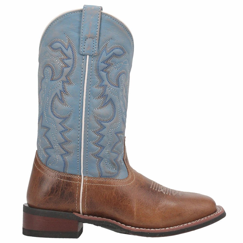 Lift Up Comfort Ankle Support Darla Square Toe Embroidered Cowboy Boots