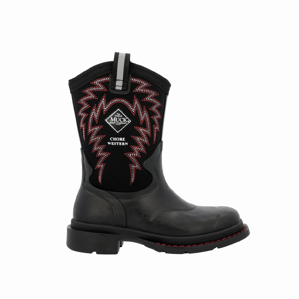 Chore Western Round Toe Pull On Boots (Little Kid-Big Kid) Pull-on style Quick   Dry