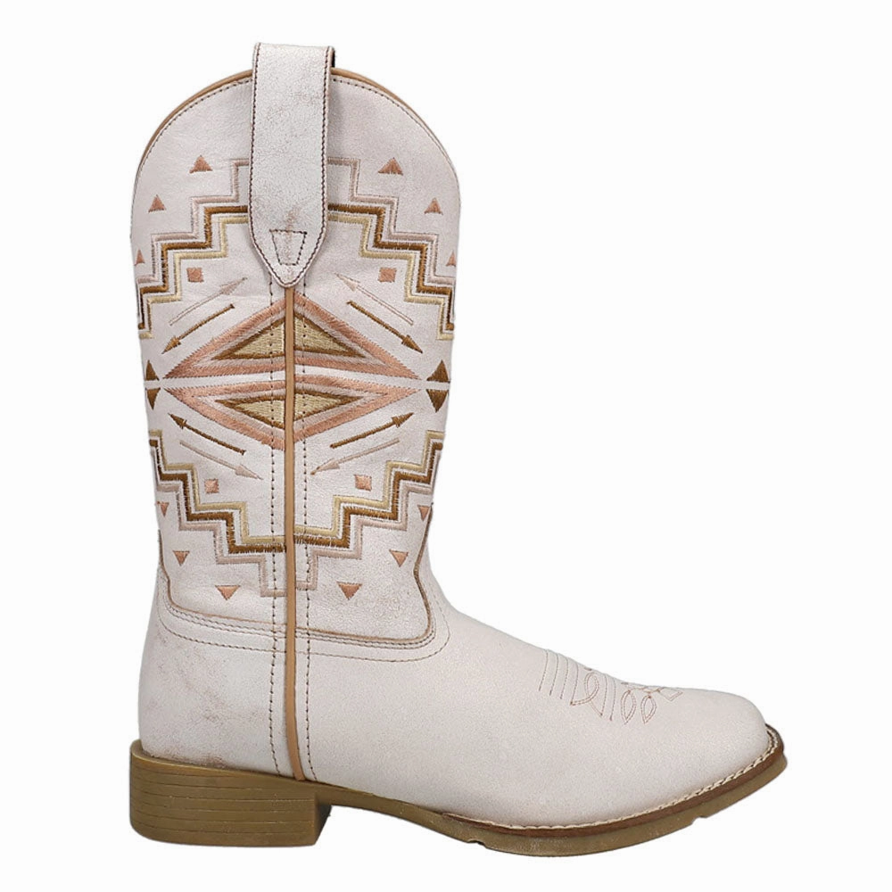 Flexible Frame Trail Exploration ErgonomicDesign Monterey Aztec Southwest Square Toe Cowboy Boots