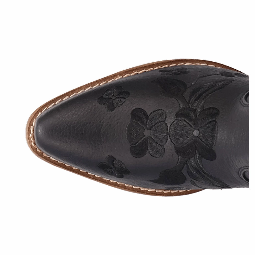 Anti Odor Stylish Explorer Natural Fit Love Bug Floral Embroidered Snip Toe Cowboy Boots