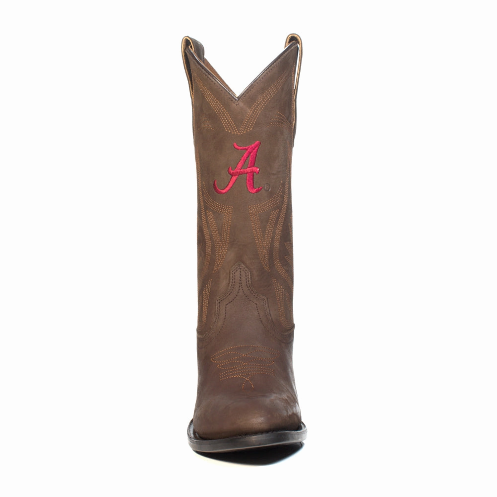 Stable Support Night Travel Urban Trail University of Alabama Embroidered Round Toe Pull On Cowboy Boots