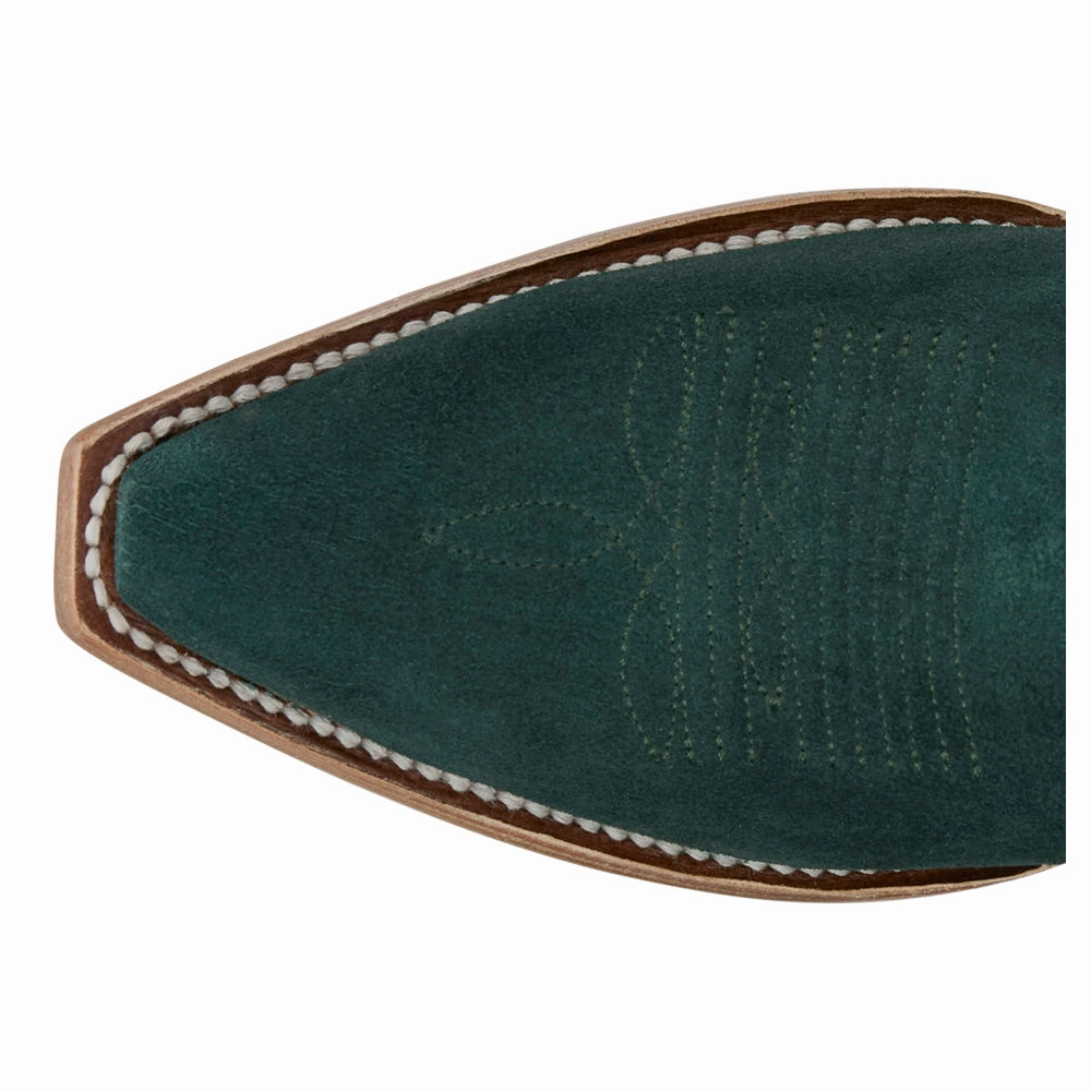 All-Purpose Liz Embroidered Suede Snip Toe Cowboy Boots