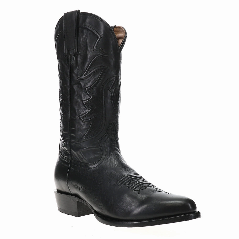 Ames Embroidered Round Toe Pull On Cowboy Boots pumps