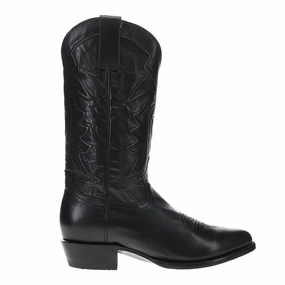 Formal Event perforated upper Ames Embroidered Round Toe Pull On Cowboy Boots
