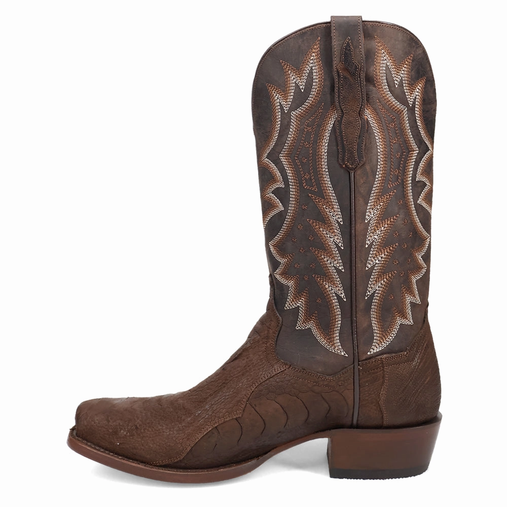 elegant user Anders Embroidered Ostrich Square Toe Cowboy Boots