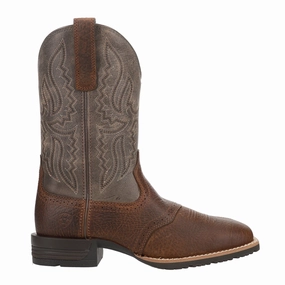 mass - produced Hybrid Ranchway Embroidered Square Toe Pull On Cowboy Boots