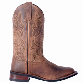 Lightweight Fit Crisp Edge Anita Embroidered Square Toe Cowboy Boots