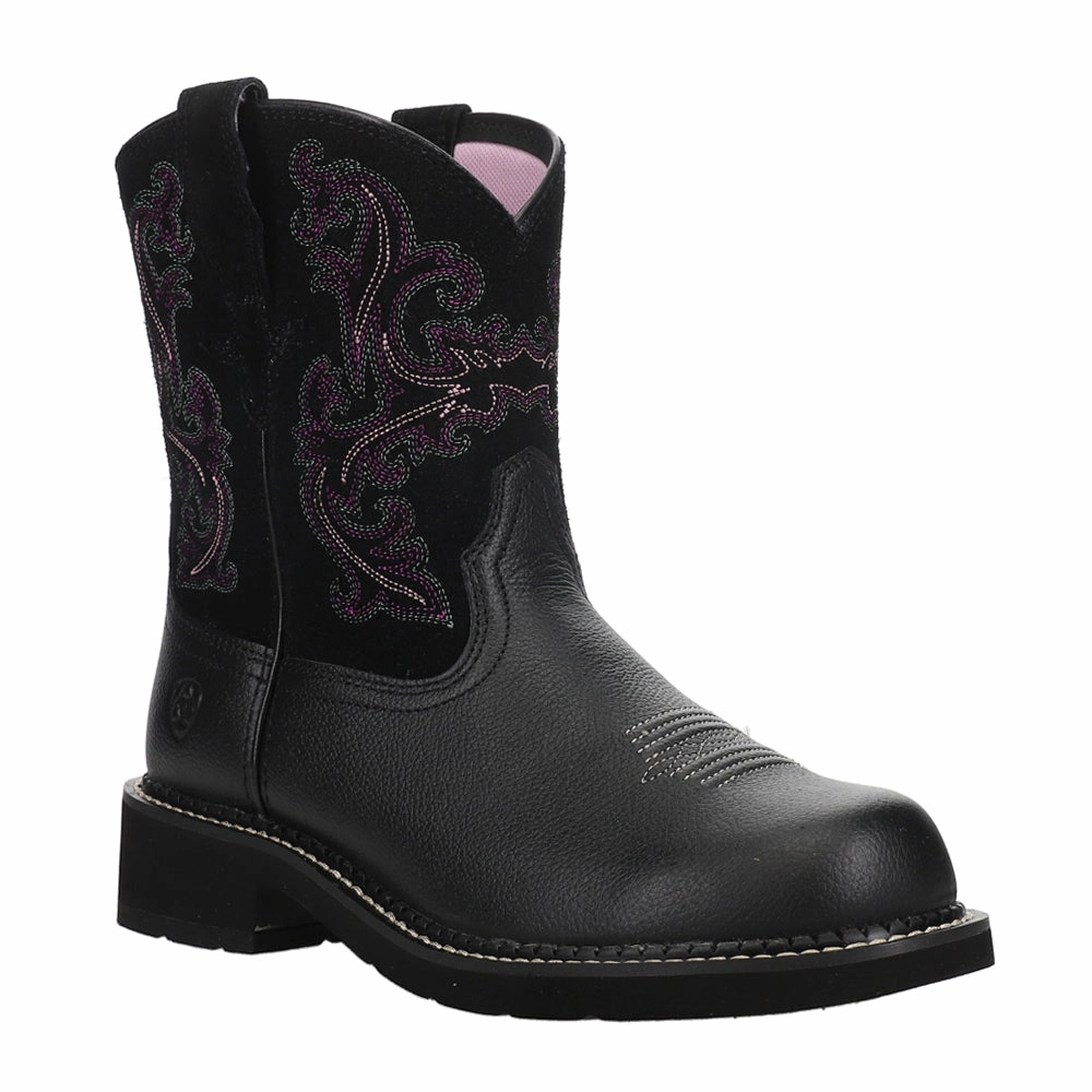 Fatbaby II Embroidered Round Toe Cowboy Booties Ventilated