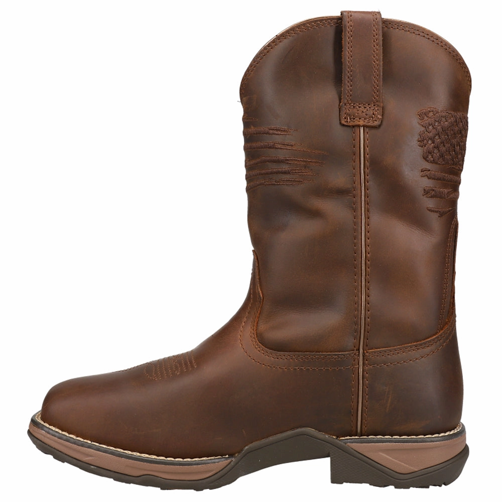 Anthem Patriot Embroidery Pull On Boots Seamless Interior Construction Durable Shell All Day Worker
