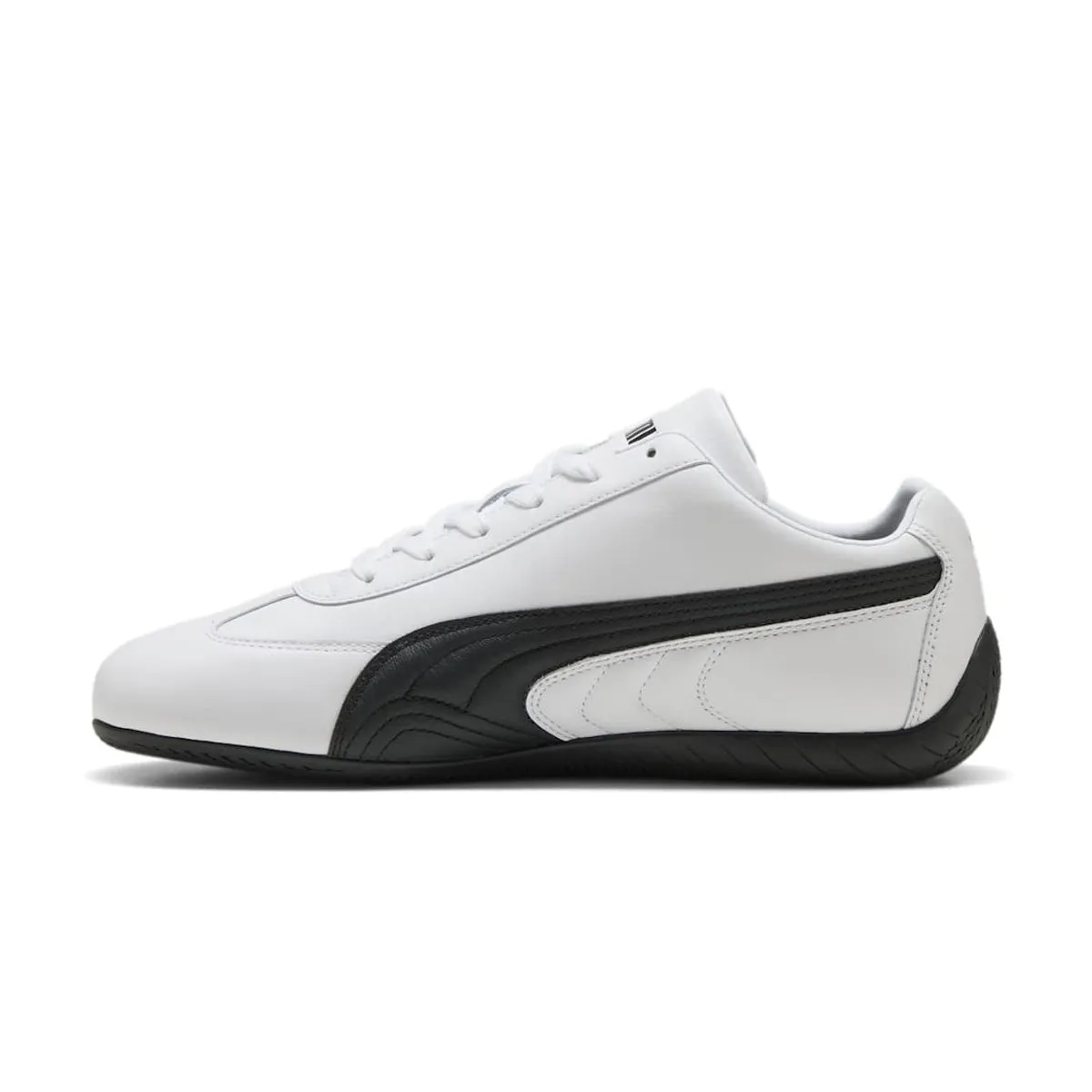 Speedcat Leather 'White Black' stylish men Wide Stance Platform
