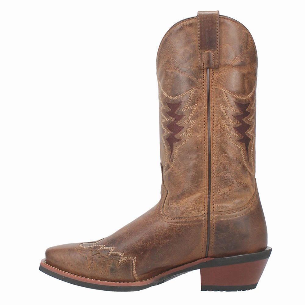 Padded Arch Williams Leather Square Toe Cowboy Boots