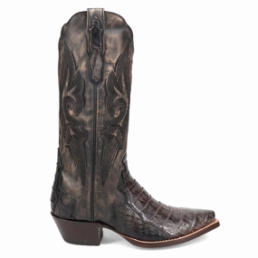 Berkeley Embroidered Caiman Snip Toe Pull On Cowboy Boots Art Gallery Weekend Ready