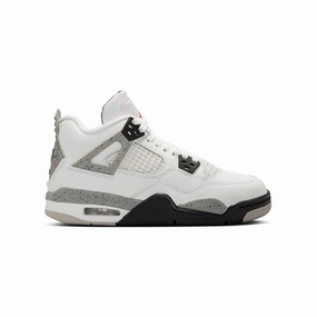 Kids Air Jordan 4 Retro 'White Cement' anti - static