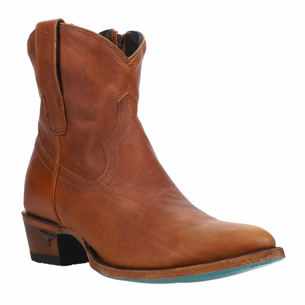 Walk Support Plain Jane Zippered Round Toe Cowboy Bootie