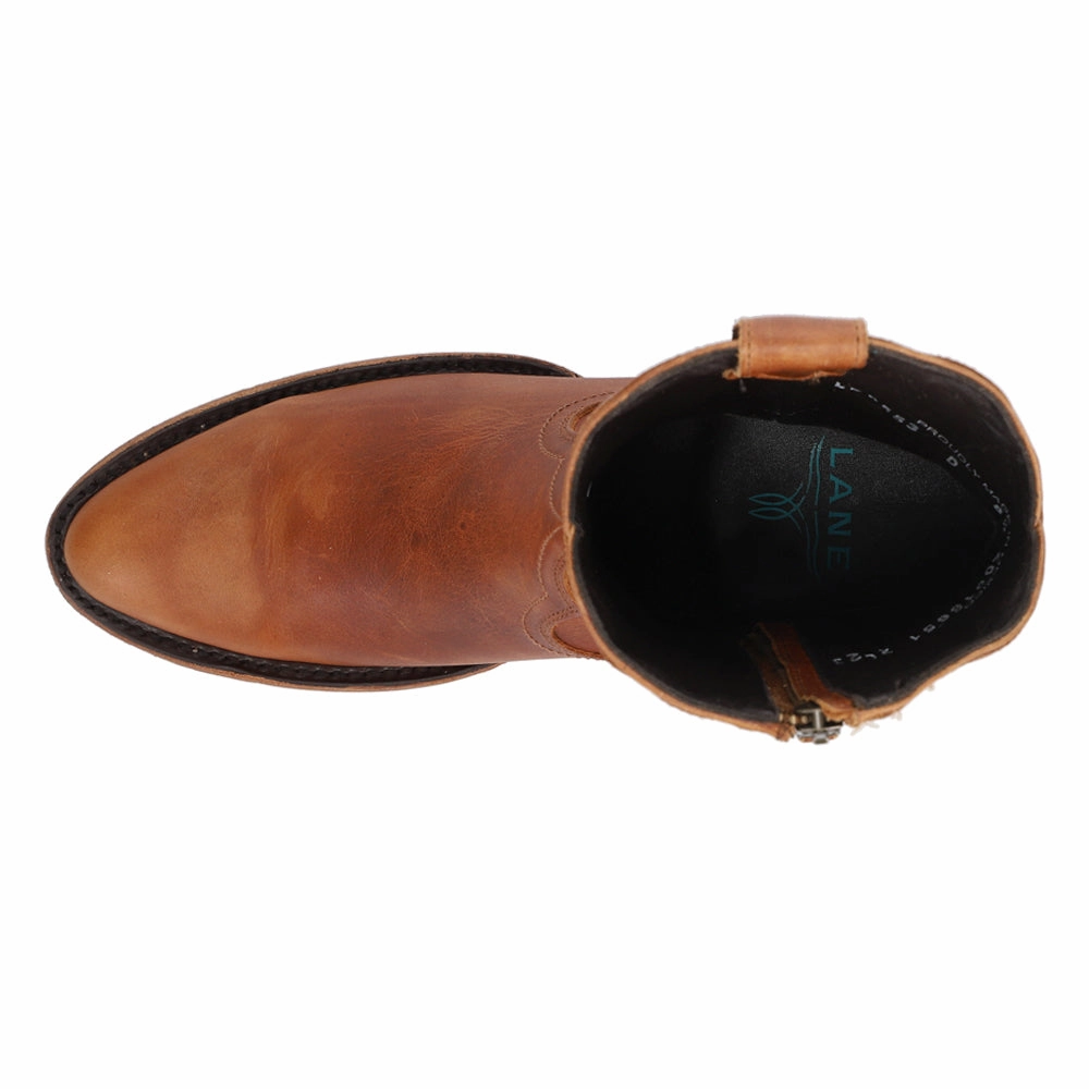 Plain Jane Zippered Round Toe Cowboy Bootie Breathable Weather Resistant User Urban Edge