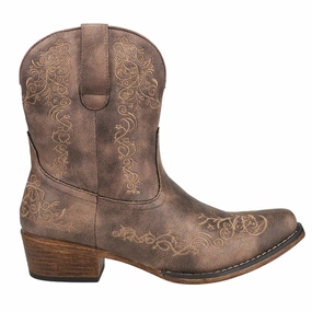 Thermal Core Stylish Explorer Riley Shorty Scroll Embroidered Snip Toe Cowboy Booties