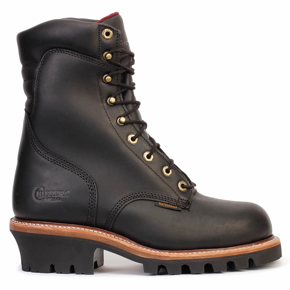 office - specific functions Cushioned traction Super DNA 9 Inch Waterproof Insulated Steel Toe Logger Lace Up Work Boots