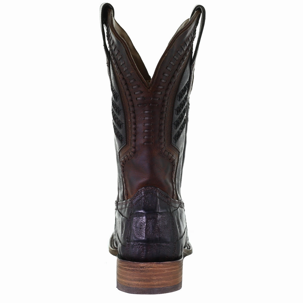 Caimen Alligator Print Square Toe Cowboy Boots Sustainable production