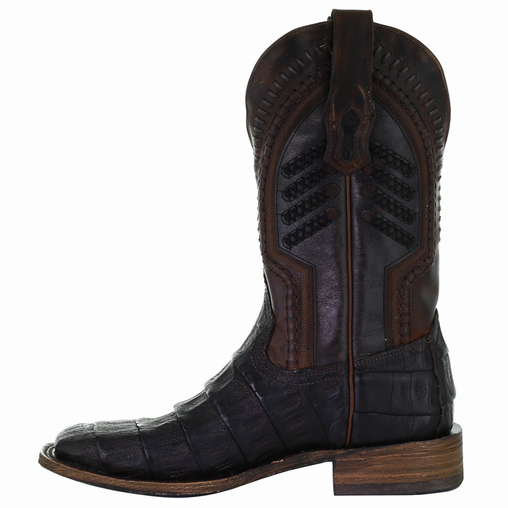 Multidirectional Flex Channels Caimen Alligator Print Square Toe Cowboy Boots