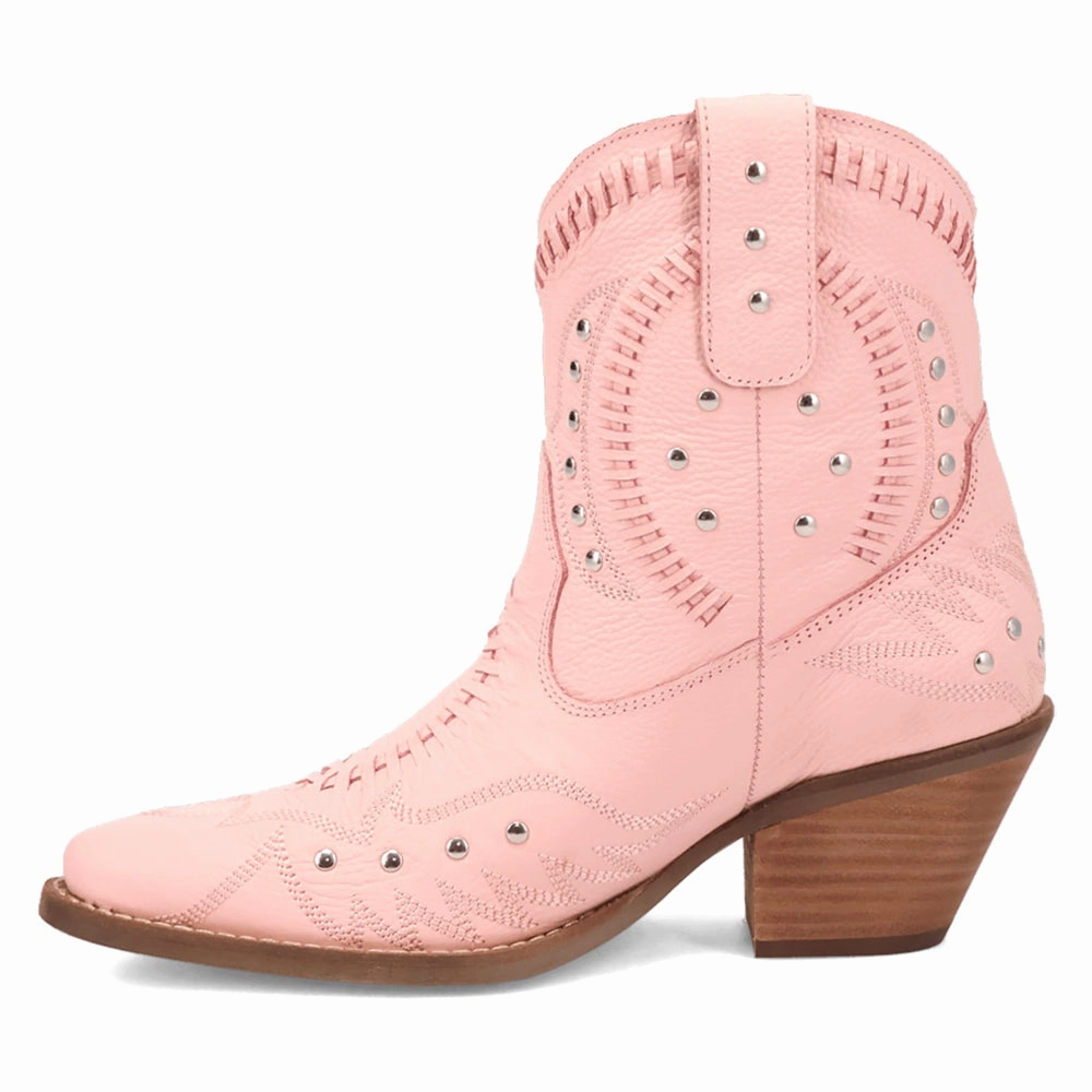 Precious Embroidered Studded Snip Toe Cowboy Booties Padded Interior Active Nomad Stable Support Morning Walk