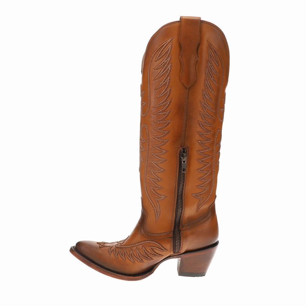 Embroidered Pointed Toe Toe Zippered Cowboy Boots Seamless Comfort Backcountry Camper