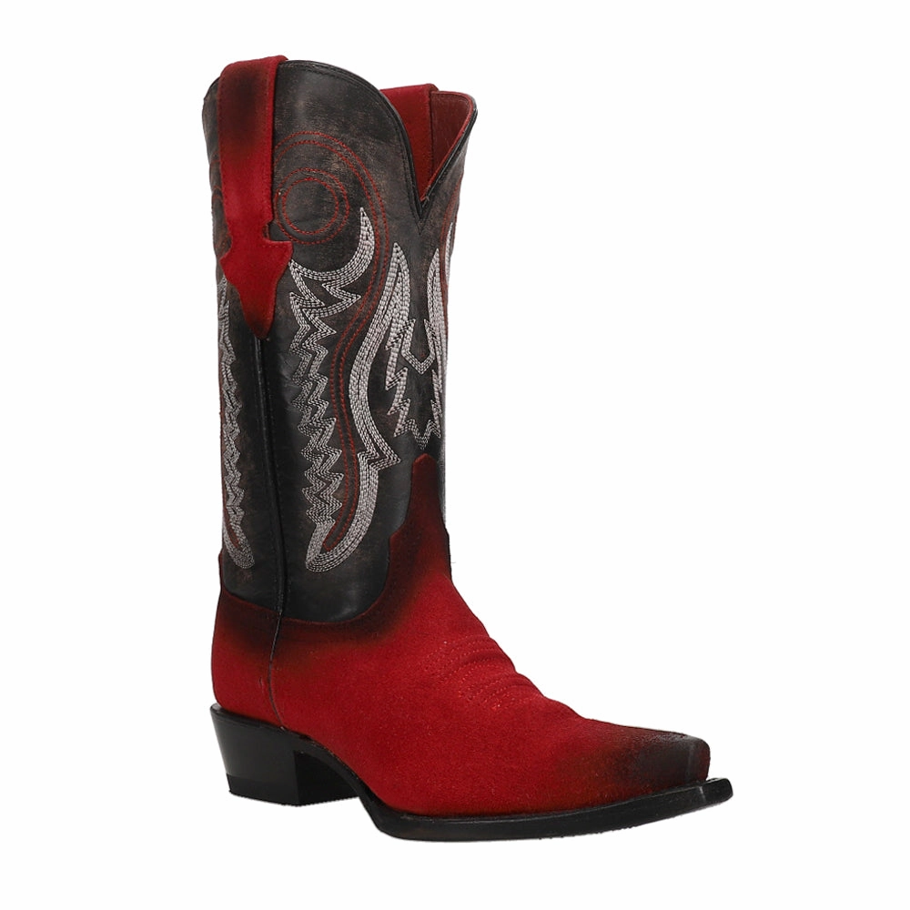 Quick Dry Interior Roughrider Embroidered Snip Toe Cowboy Boots