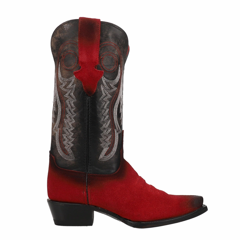 Roughrider Embroidered Snip Toe Cowboy Boots Slip Resistant Outdoor Trek