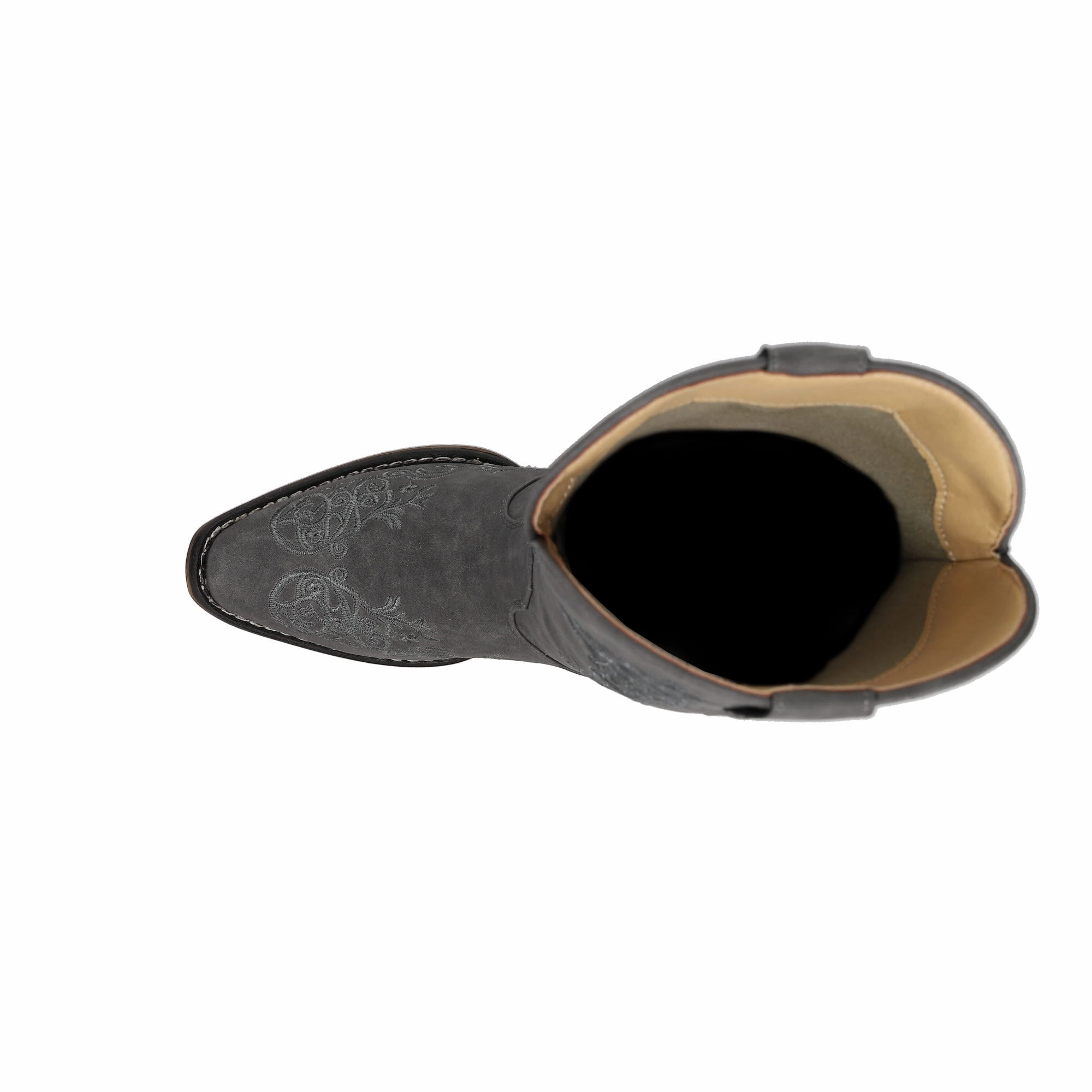 Mud Resistant Work Commute Riley Scroll Embroidered Snip Toe Cowboy Boots