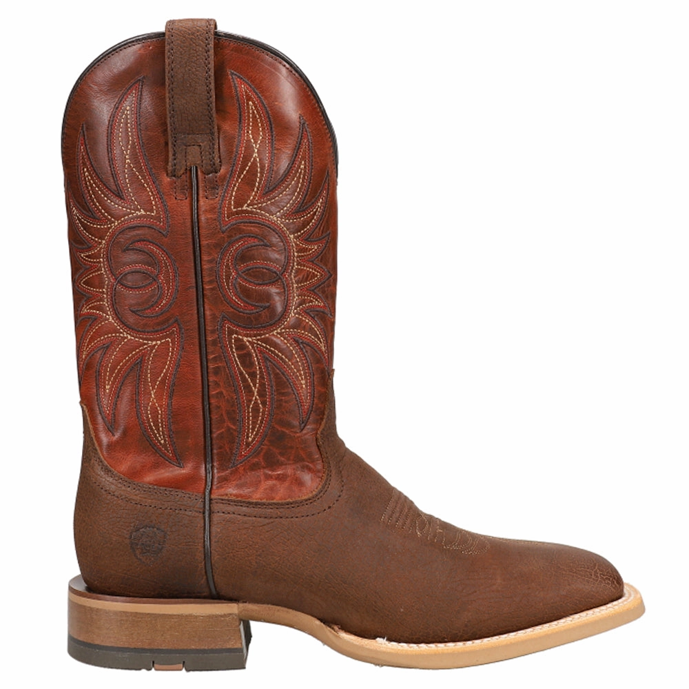 Arena Winner Embroidered Square Toe Pull On Cowboy Boots Neutral Motion Control