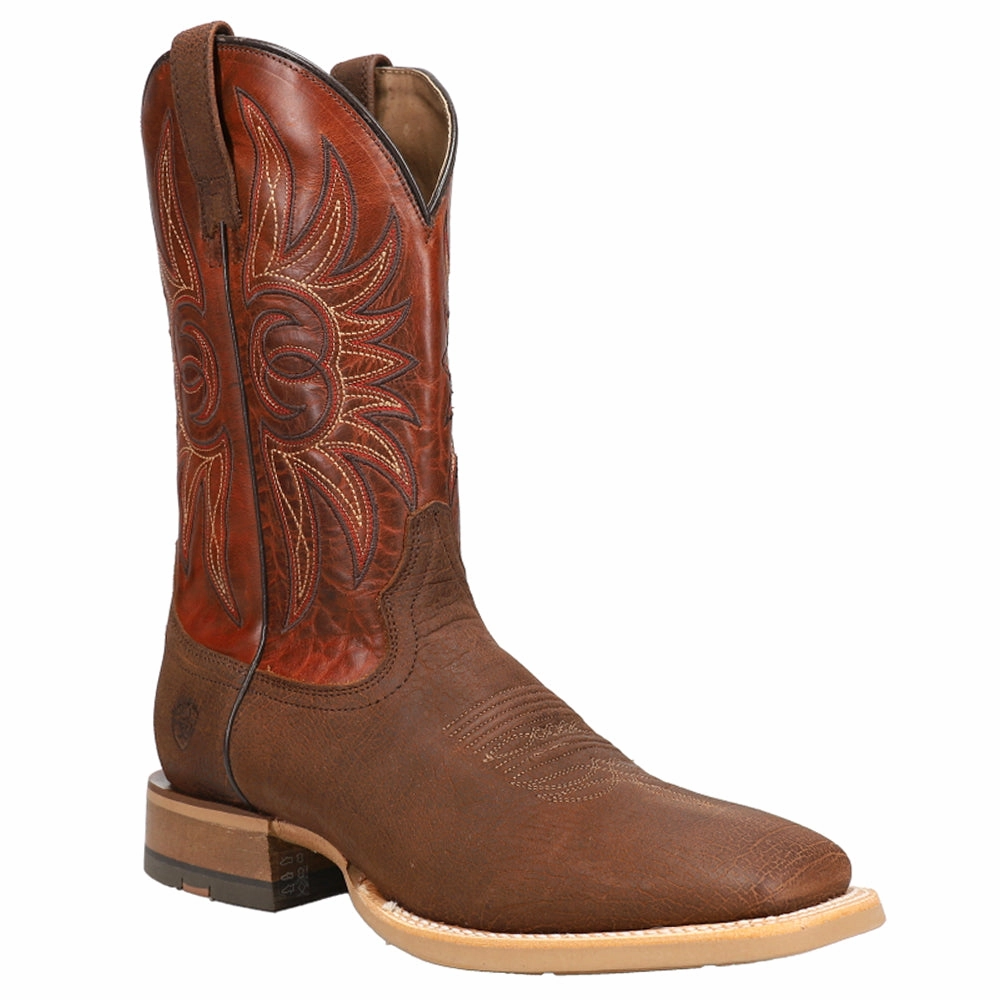 Responsive foam Arena Winner Embroidered Square Toe Pull On Cowboy Boots