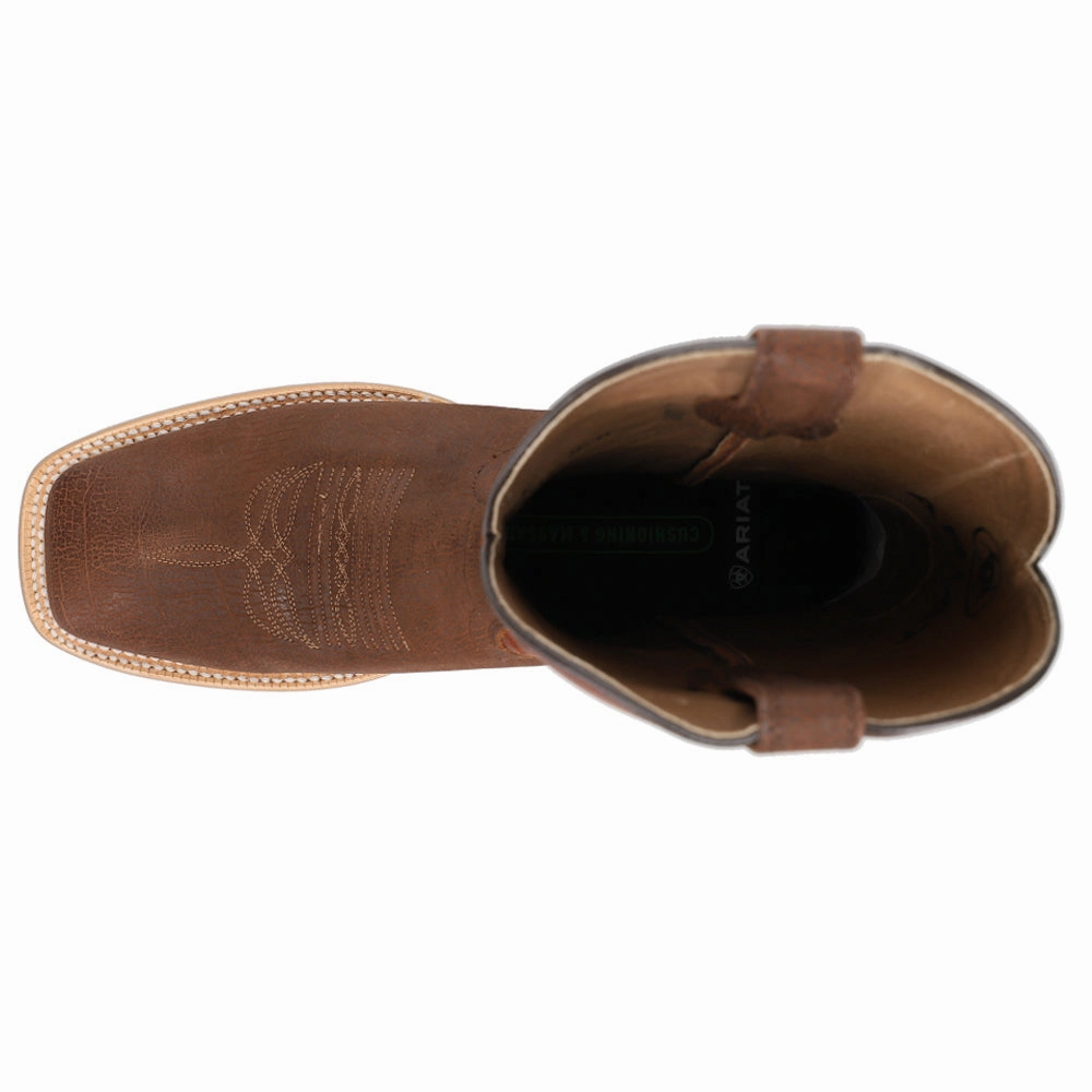 Gel Heel Support professionals' needs Arena Winner Embroidered Square Toe Pull On Cowboy Boots