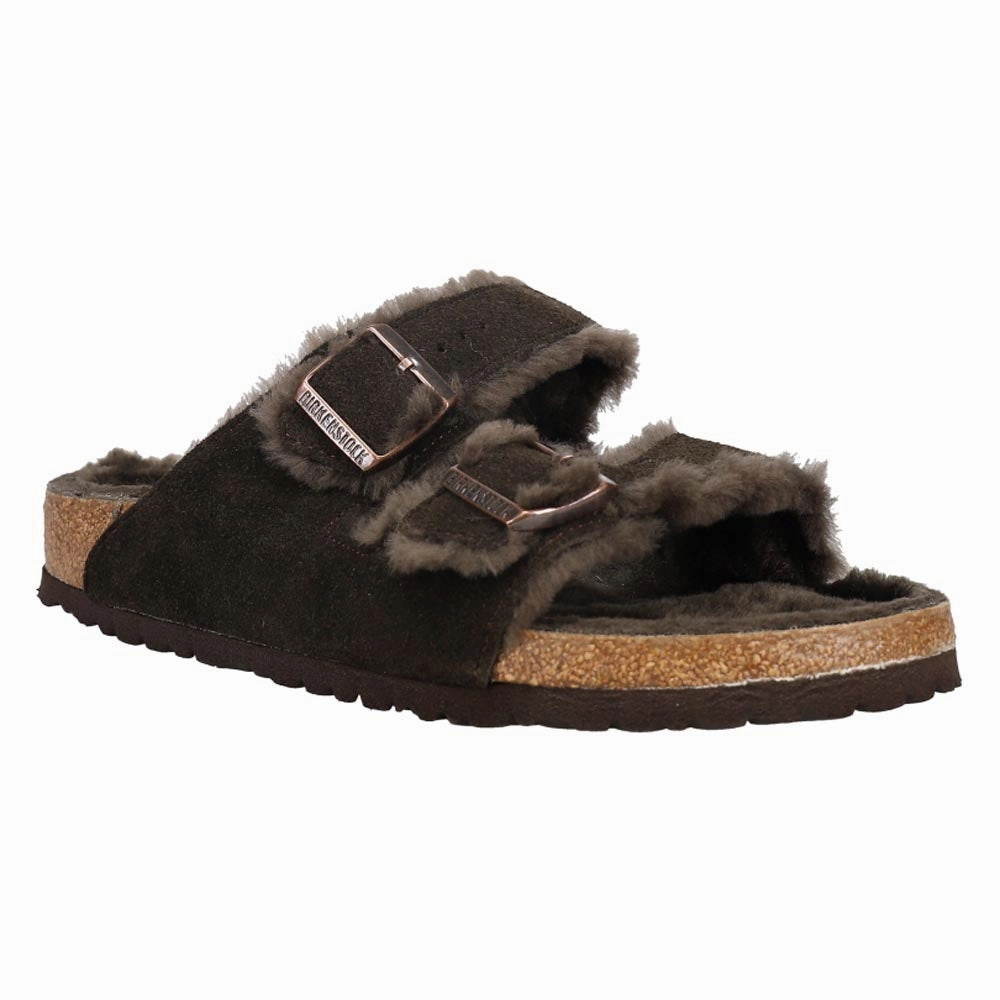 crucial Eco friendly materials Arizona Shearling Suede Leather Sandals