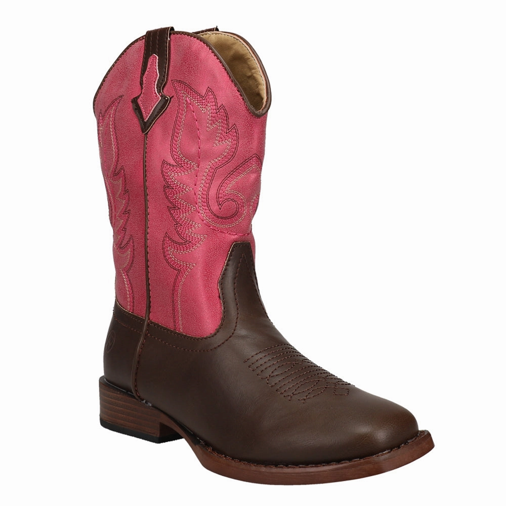 Texsis Square Toe Cowboy Boots (Little Kid-Big Kid) Pastel Glow