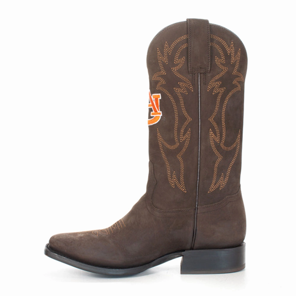 Flexibility Design Durable Shell Hiking Trails Auburn University Embroidered Round Toe Pull On Cowboy Boots