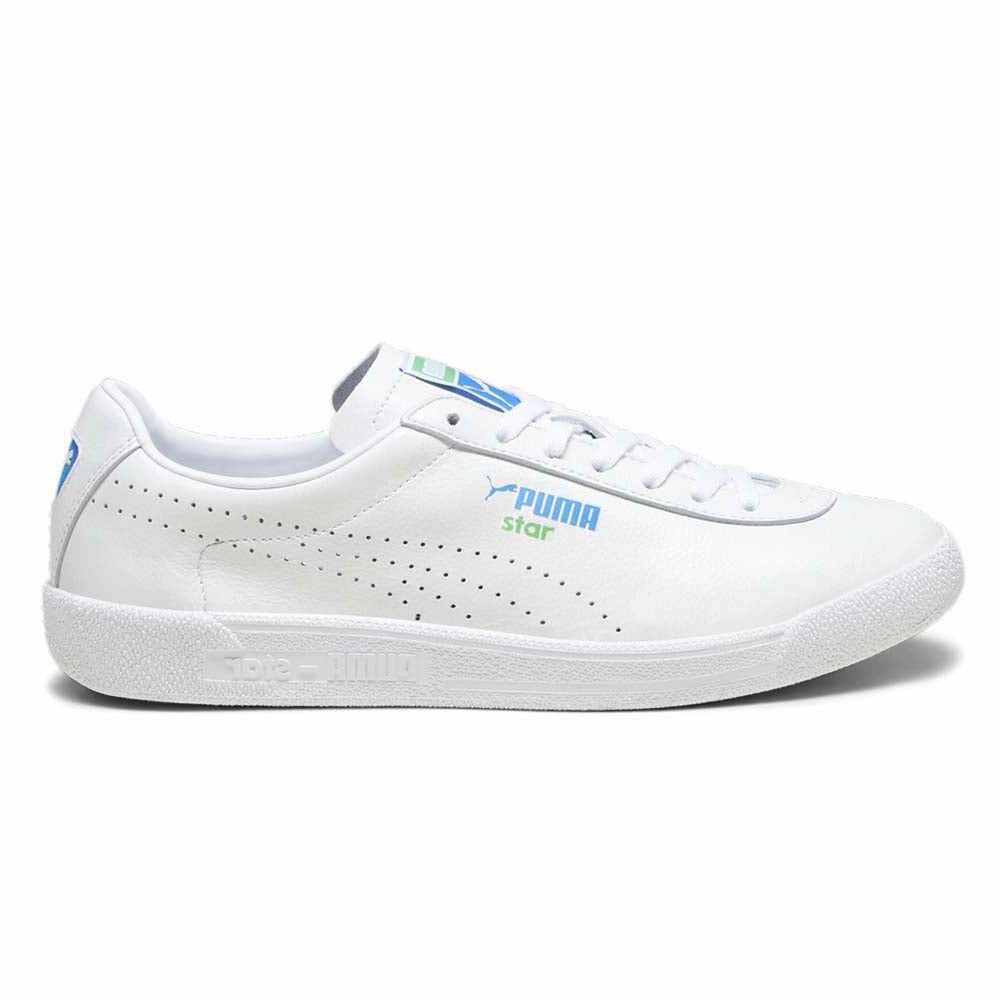 Star Tennis Whites Lace Up Sneakers Superior Cushioning