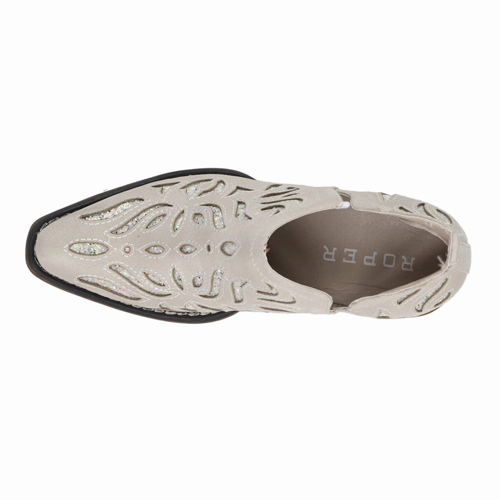 Ava Glitz Glitter Underlay Snip Toe Cowboy Booties Eco Material Outdoor Explorer