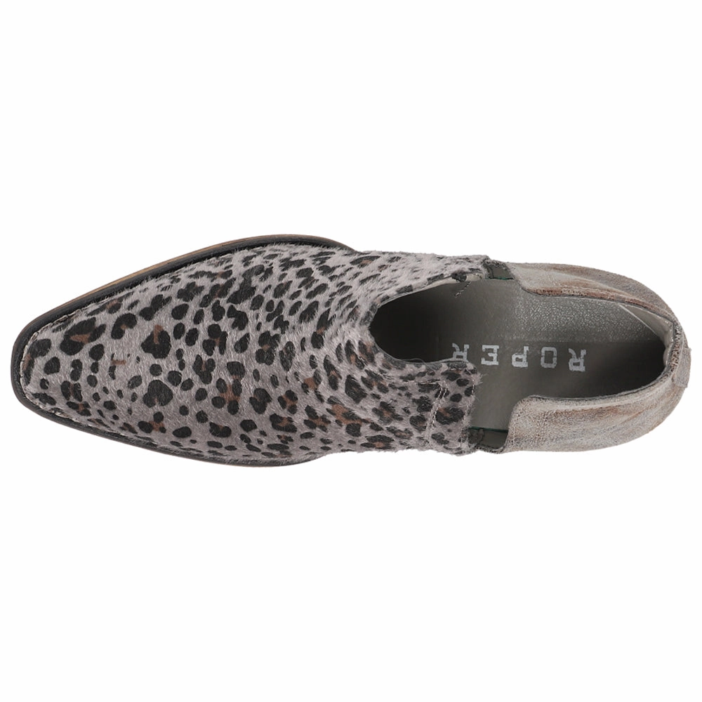 Ava Leopard Snip Toe Cowboy Booties Layered Support Tough Build