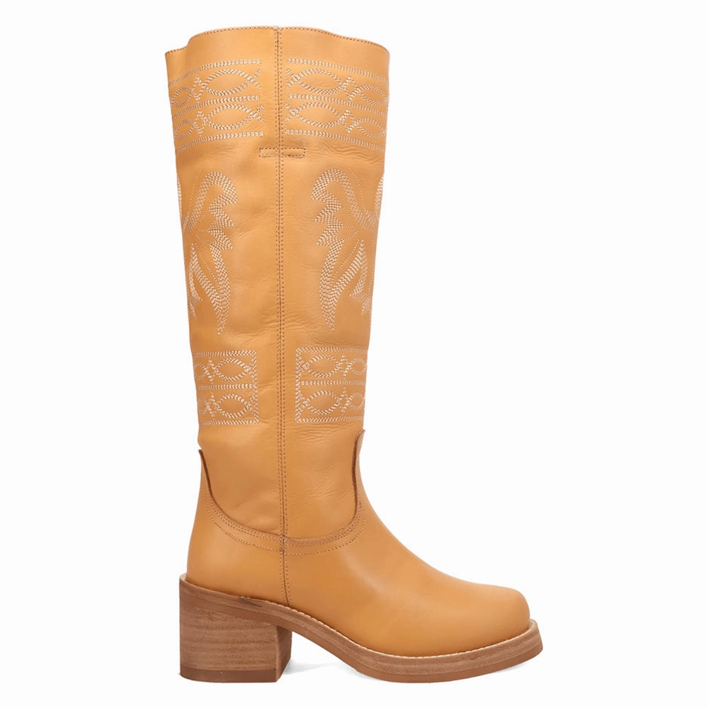 Avalon Embroidered Round Toe Pull On Cowboy Boots Desert Design Eco Material Rough Trail Hiker